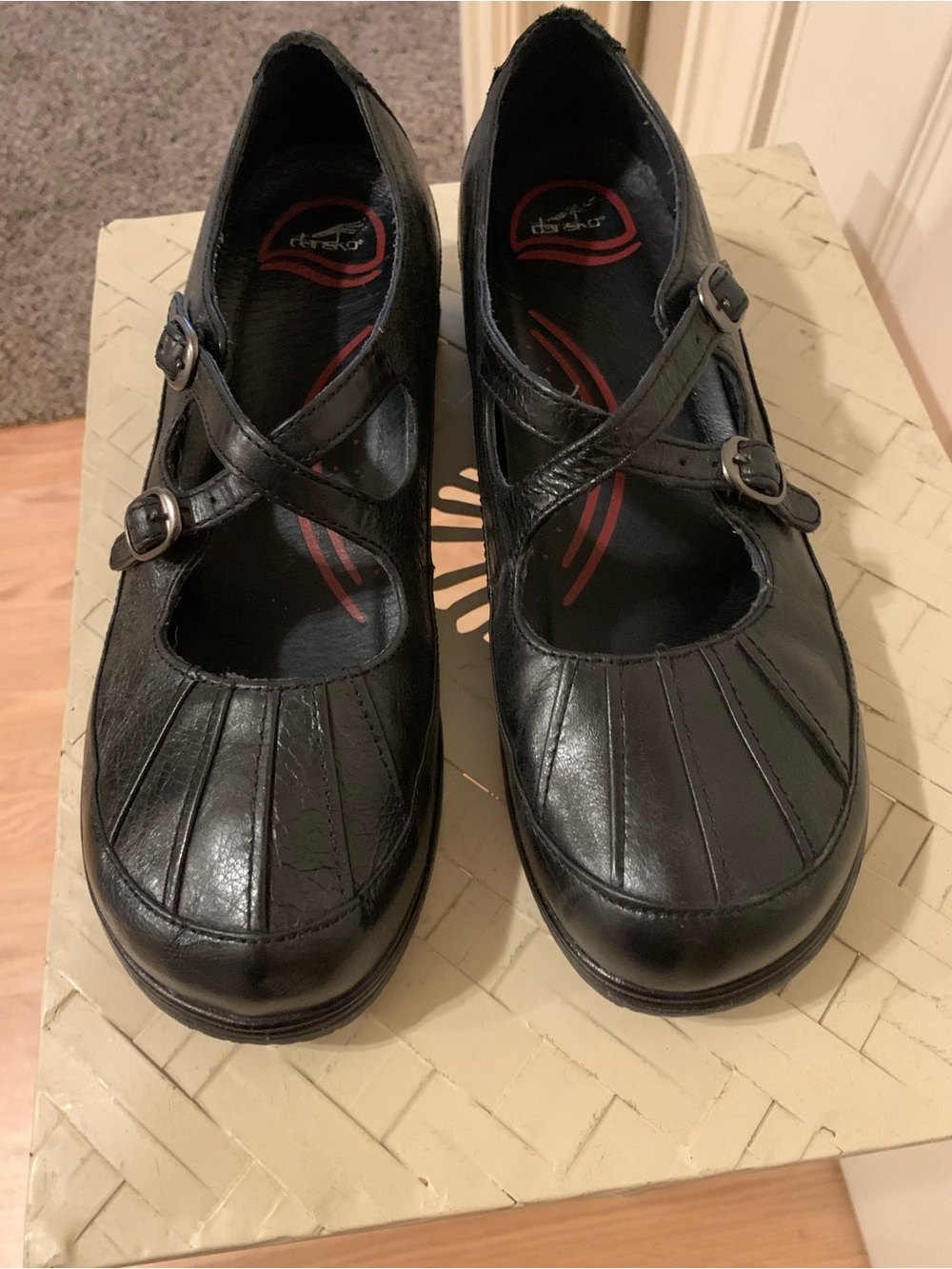 Dansko Black All Leather Mary Jane Style Size 39 Shoe